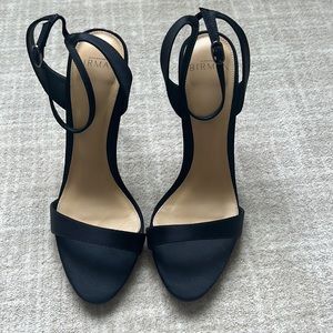 Alexandre Birman black satin heels. Similar to Stuart Weismann